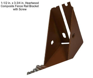 1-1/2 in. x 3-3/4 in. Heartwood Composite Fence Rail Bracket with Screw