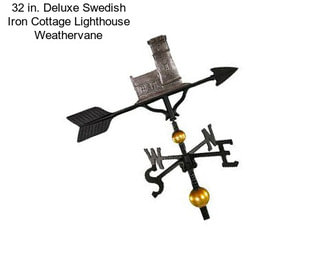 32 in. Deluxe Swedish Iron Cottage Lighthouse Weathervane