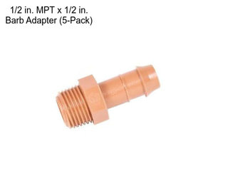 1/2 in. MPT x 1/2 in. Barb Adapter (5-Pack)