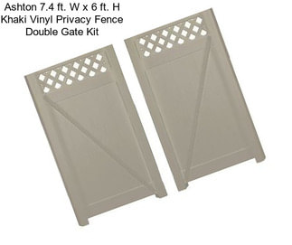 Ashton 7.4 ft. W x 6 ft. H Khaki Vinyl Privacy Fence Double Gate Kit