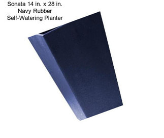 Sonata 14 in. x 28 in. Navy Rubber Self-Watering Planter