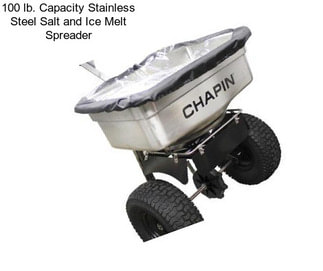 100 lb. Capacity Stainless Steel Salt and Ice Melt Spreader