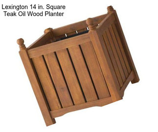 Lexington 14 in. Square Teak Oil Wood Planter