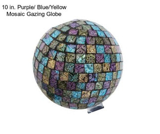 10 in. Purple/ Blue/Yellow Mosaic Gazing Globe