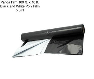 Panda Film 100 ft. x 10 ft. Black and White Poly Film 5.5ml