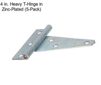 4 in. Heavy T-Hinge in Zinc-Plated (5-Pack)