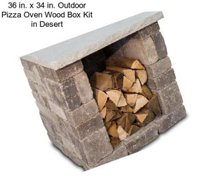 36 in. x 34 in. Outdoor Pizza Oven Wood Box Kit in Desert