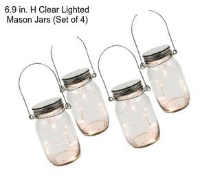 6.9 in. H Clear Lighted Mason Jars (Set of 4)