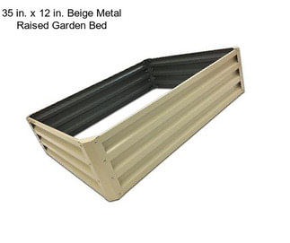 35 in. x 12 in. Beige Metal Raised Garden Bed