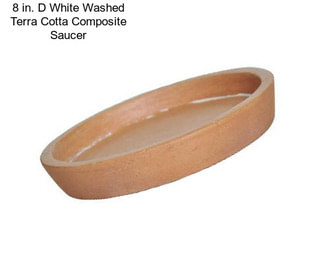 8 in. D White Washed Terra Cotta Composite Saucer