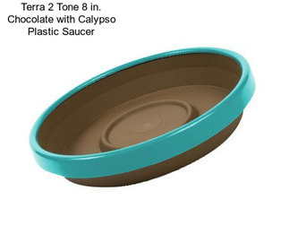 Terra 2 Tone 8 in. Chocolate with Calypso Plastic Saucer