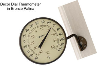 Decor Dial Thermometer in Bronze Patina