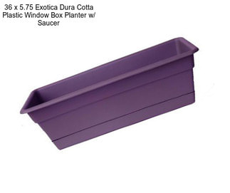 36 x 5.75 Exotica Dura Cotta Plastic Window Box Planter w/ Saucer