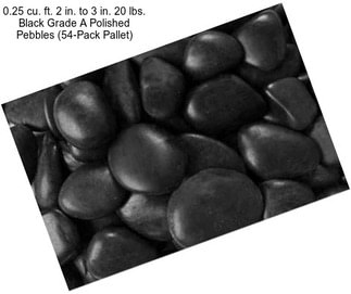 0.25 cu. ft. 2 in. to 3 in. 20 lbs. Black Grade A Polished Pebbles (54-Pack Pallet)