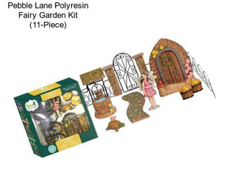 Pebble Lane Polyresin Fairy Garden Kit (11-Piece)