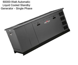 60000-Watt Automatic Liquid Cooled Standby Generator - Single Phase