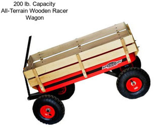 200 lb. Capacity All-Terrain Wooden Racer Wagon