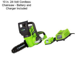 10 in. 24-Volt Cordless Chainsaw - Battery and Charger Included