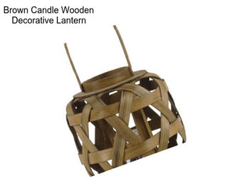 Brown Candle Wooden Decorative Lantern