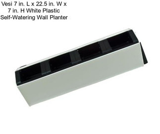 Vesi 7 in. L x 22.5 in. W x 7 in. H White Plastic Self-Watering Wall Planter