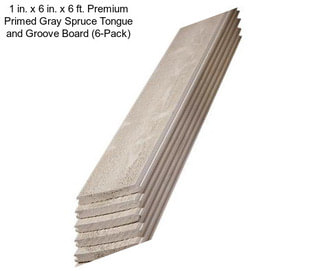 1 in. x 6 in. x 6 ft. Premium Primed Gray Spruce Tongue and Groove Board (6-Pack)