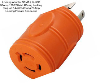 Locking Adapter NEMA L14-30P 30Amp 125/250Volt 4Prong Locking Plug to L14-20R 4Prong 20Amp Locking Female Connector