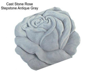 Cast Stone Rose Stepstone Antique Gray