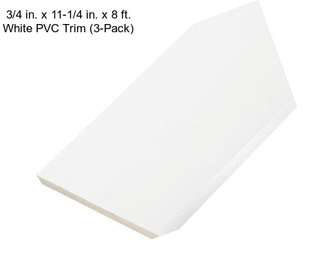 3/4 in. x 11-1/4 in. x 8 ft. White PVC Trim (3-Pack)