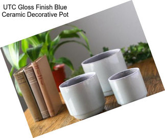 UTC Gloss Finish Blue Ceramic Decorative Pot