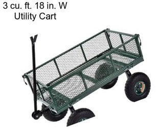 3 cu. ft. 18 in. W Utility Cart