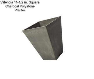 Valencia 11-1/2 in. Square Charcoal Polystone Planter