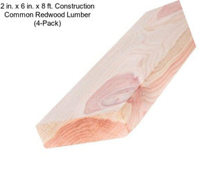 2 in. x 6 in. x 8 ft. Construction Common Redwood Lumber (4-Pack)