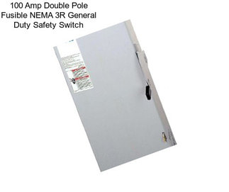 100 Amp Double Pole Fusible NEMA 3R General Duty Safety Switch
