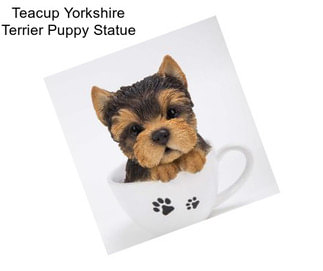 Teacup Yorkshire Terrier Puppy Statue