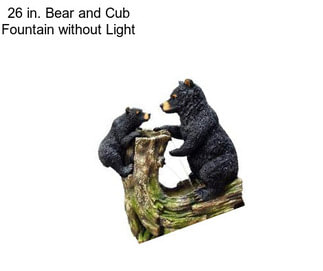 26 in. Bear and Cub Fountain without Light