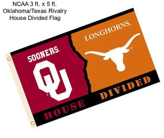 NCAA 3 ft. x 5 ft. Oklahoma/Texas Rivalry House Divided Flag