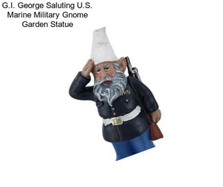 G.I. George Saluting U.S. Marine Military Gnome Garden Statue
