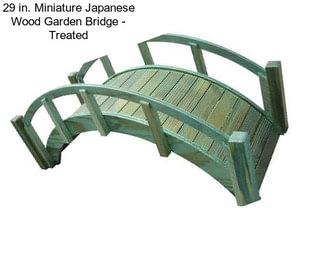 29 in. Miniature Japanese Wood Garden Bridge - Treated