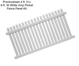 Provincetown 4 ft. H x 8 ft. W White Vinyl Picket Fence Panel Kit