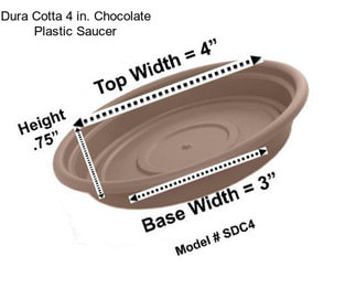 Dura Cotta 4 in. Chocolate Plastic Saucer