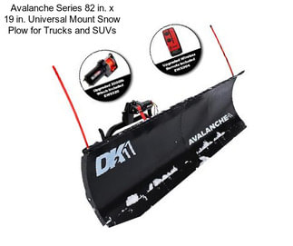 Avalanche Series 82 in. x 19 in. Universal Mount Snow Plow for Trucks and SUVs