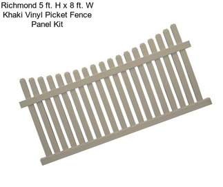 Richmond 5 ft. H x 8 ft. W Khaki Vinyl Picket Fence Panel Kit