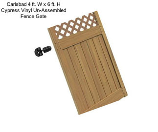 Carlsbad 4 ft. W x 6 ft. H Cypress Vinyl Un-Assembled Fence Gate