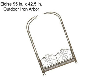 Eloise 95 in. x 42.5 in. Outdoor Iron Arbor