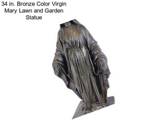 34 in. Bronze Color Virgin Mary Lawn and Garden Statue