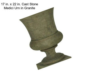 17 in. x 22 in. Cast Stone Medici Urn in Granite