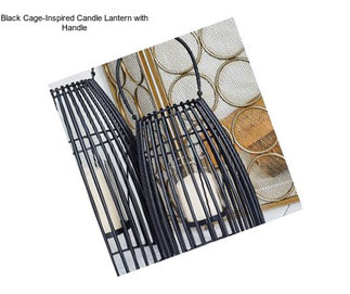 Black Cage-Inspired Candle Lantern with Handle