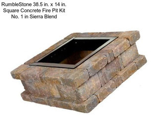 RumbleStone 38.5 in. x 14 in. Square Concrete Fire Pit Kit No. 1 in Sierra Blend