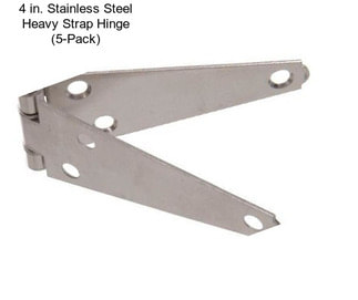 4 in. Stainless Steel Heavy Strap Hinge (5-Pack)