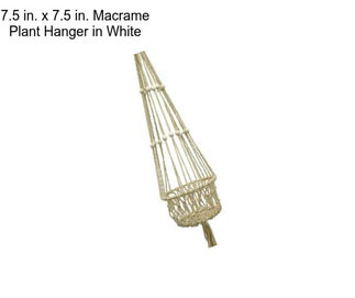 7.5 in. x 7.5 in. Macrame Plant Hanger in White